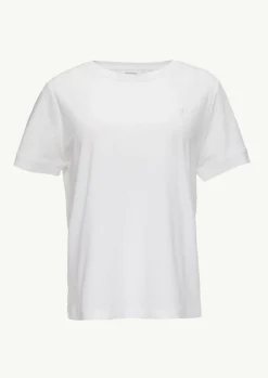 T-Shirt aus Jersey mit Logo-Detail-Comma Hot