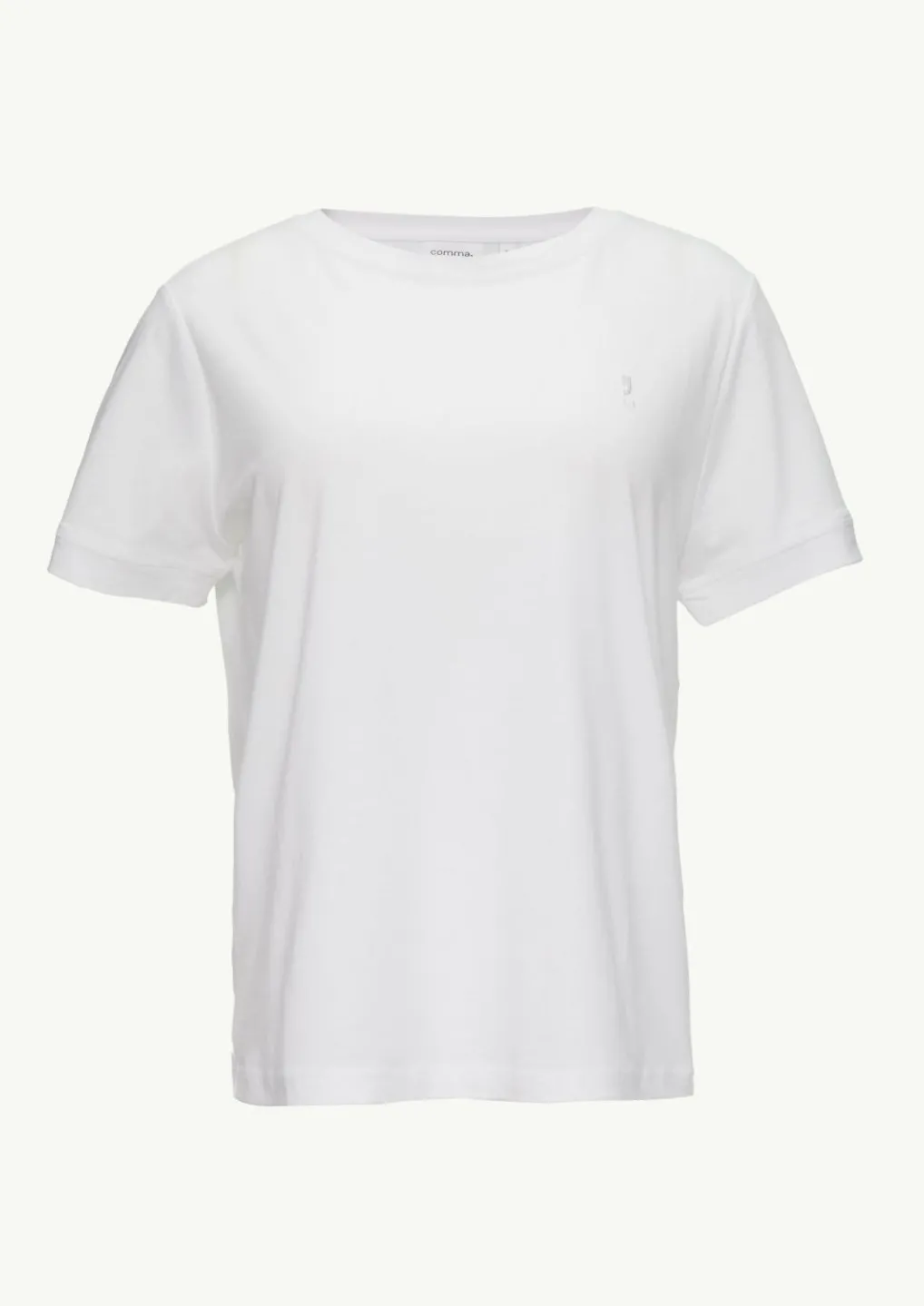 T-Shirt aus Jersey mit Logo-Detail-Comma Hot