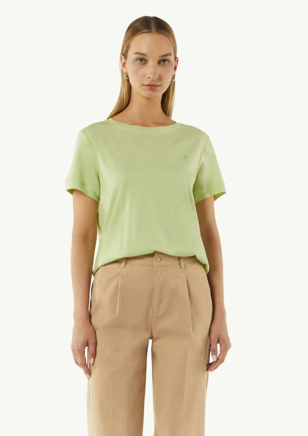 T-Shirt aus Jersey mit Logo-Detail-Comma Clearance