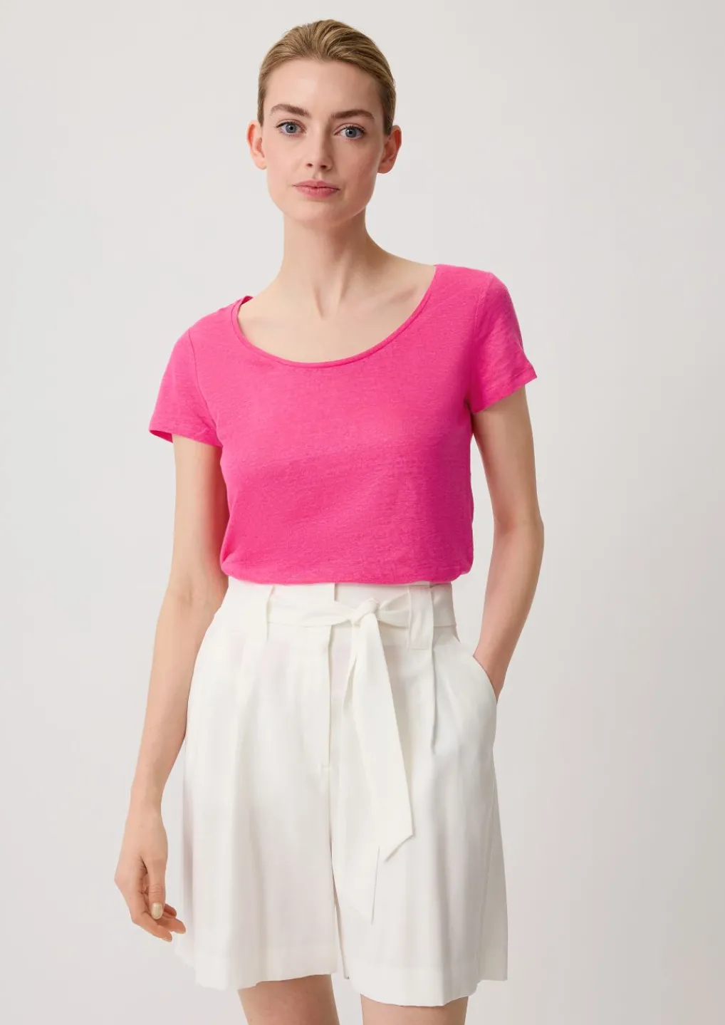 T-Shirt aus Leinen-Comma Outlet
