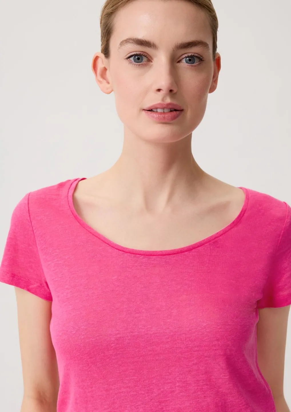 T-Shirt aus Leinen-Comma Outlet
