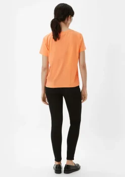 T-Shirt aus Modalmix mit Print-Detail-Comma Discount