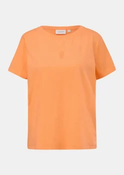 T-Shirt aus Modalmix mit Print-Detail-Comma Discount