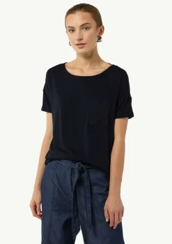 T-Shirt aus Satin-Comma Fashion
