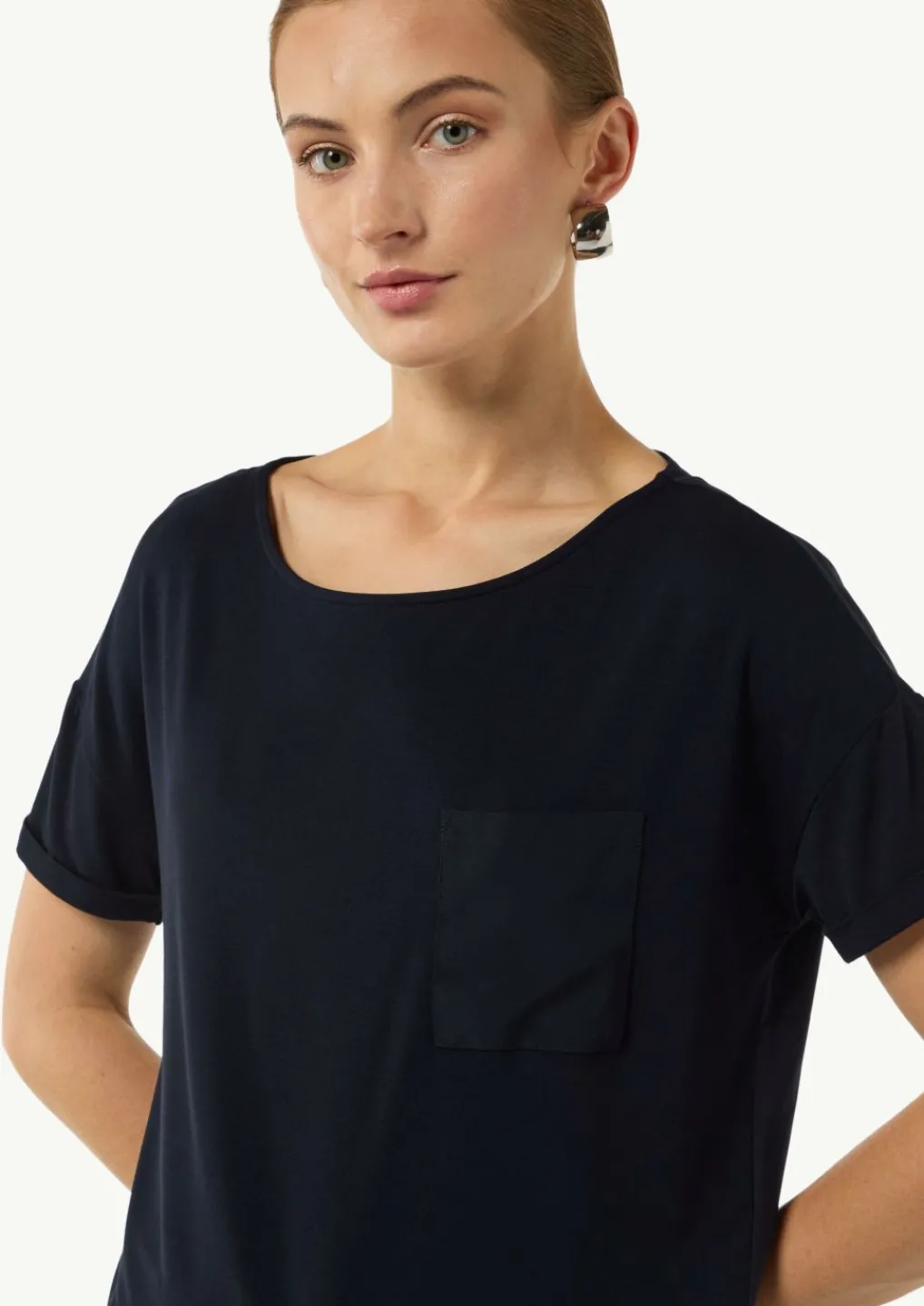 T-Shirt aus Satin-Comma Fashion