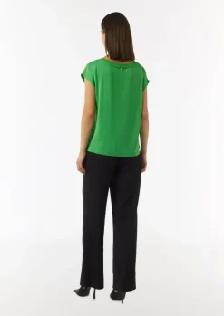 T-Shirt im Fabricmix mit Rippdetail-Comma Discount