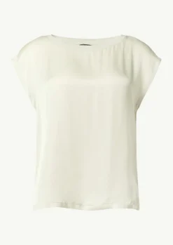 T-Shirt im Fabricmix mit U-Boot-Ausschnitt-Comma Outlet