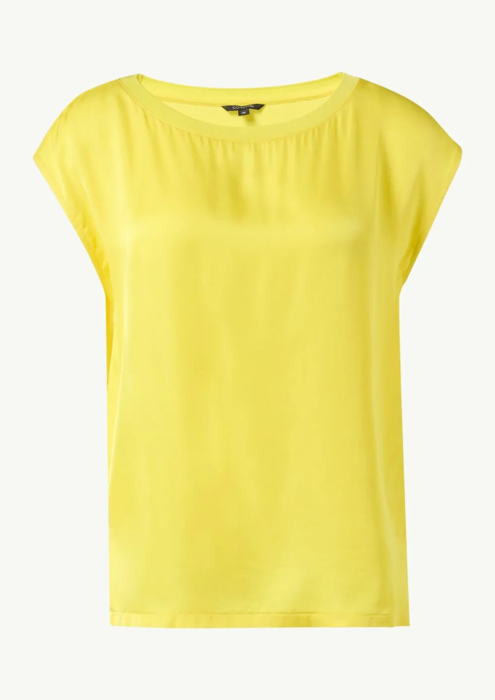 T-Shirt im Fabricmix mit U-Boot-Ausschnitt-Comma Best