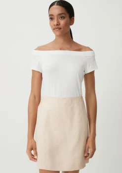 T-Shirt im Off shoulder-Look-Comma Clearance