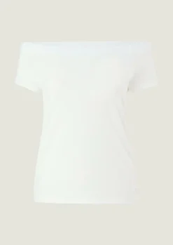 T-Shirt im Off shoulder-Look-Comma Clearance