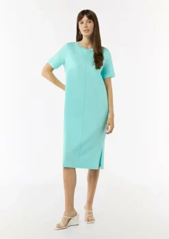 T-Shirt-Kleid mit seitlich geschlitztem Saum-Comma Online
