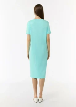 T-Shirt-Kleid mit seitlich geschlitztem Saum-Comma Online