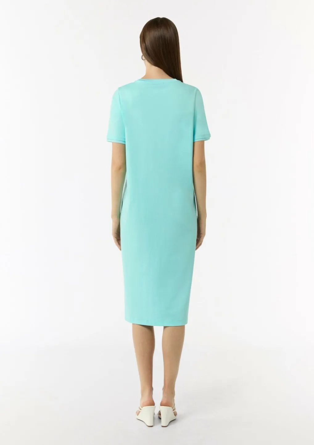 T-Shirt-Kleid mit seitlich geschlitztem Saum-Comma Online