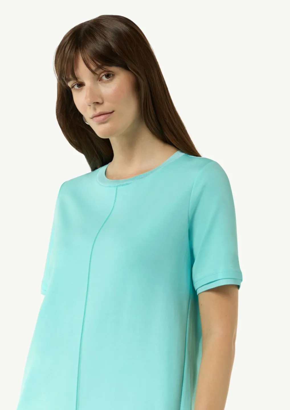 T-Shirt-Kleid mit seitlich geschlitztem Saum-Comma Online