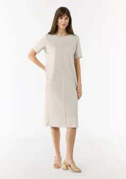 T-Shirt-Kleid mit seitlich geschlitztem Saum-Comma Hot