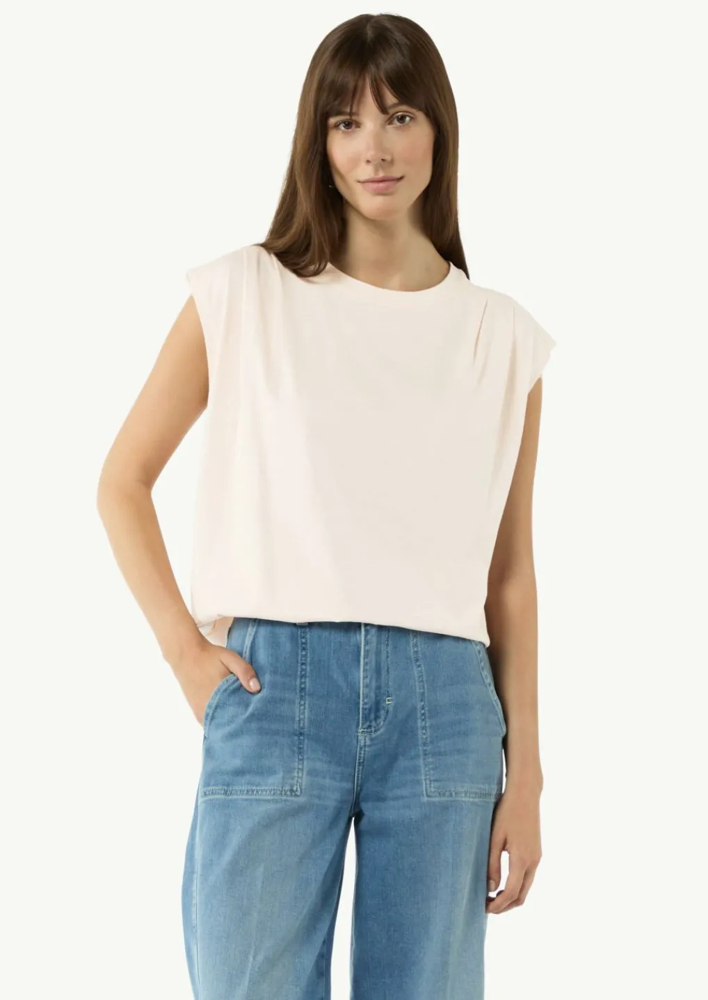T-Shirt mit überschnittenen Schultern-Comma Hot