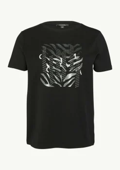 T-Shirt mit Blumenapplikation-Comma Sale