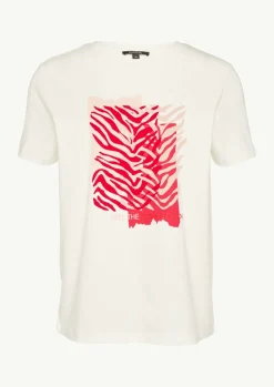 T-Shirt mit Blumenapplikation-Comma Hot