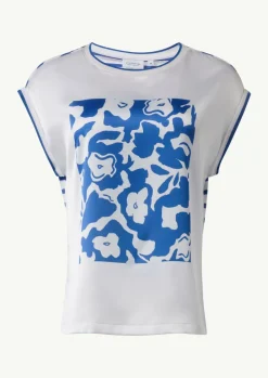 T-Shirt mit floralem Print-Comma Fashion