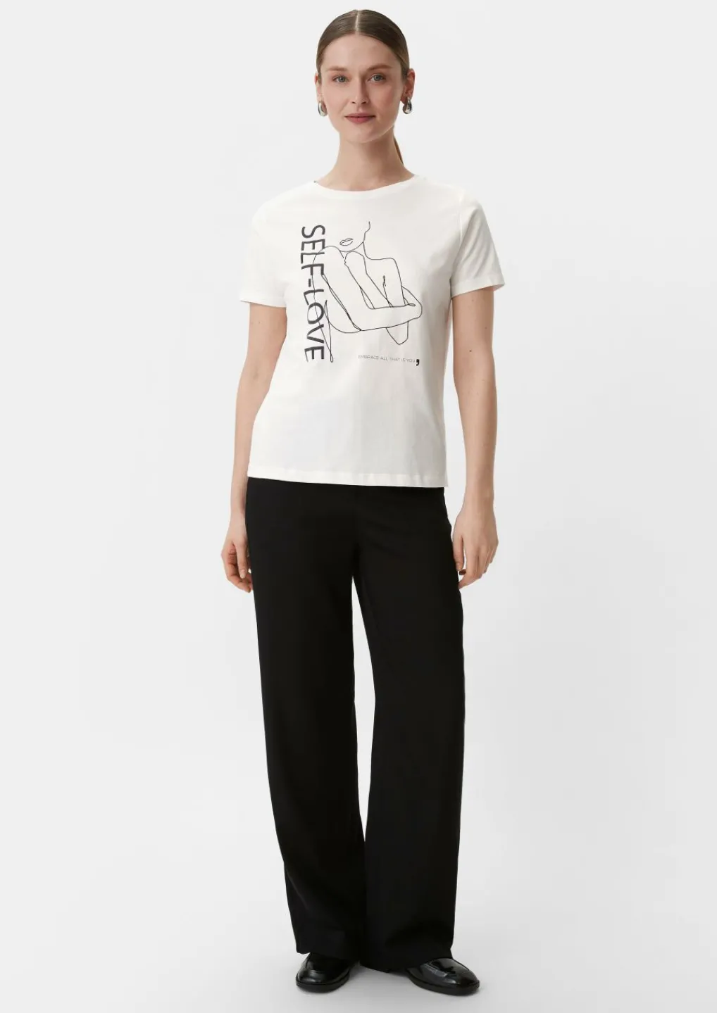T-Shirt mit Frontprint-Comma Outlet