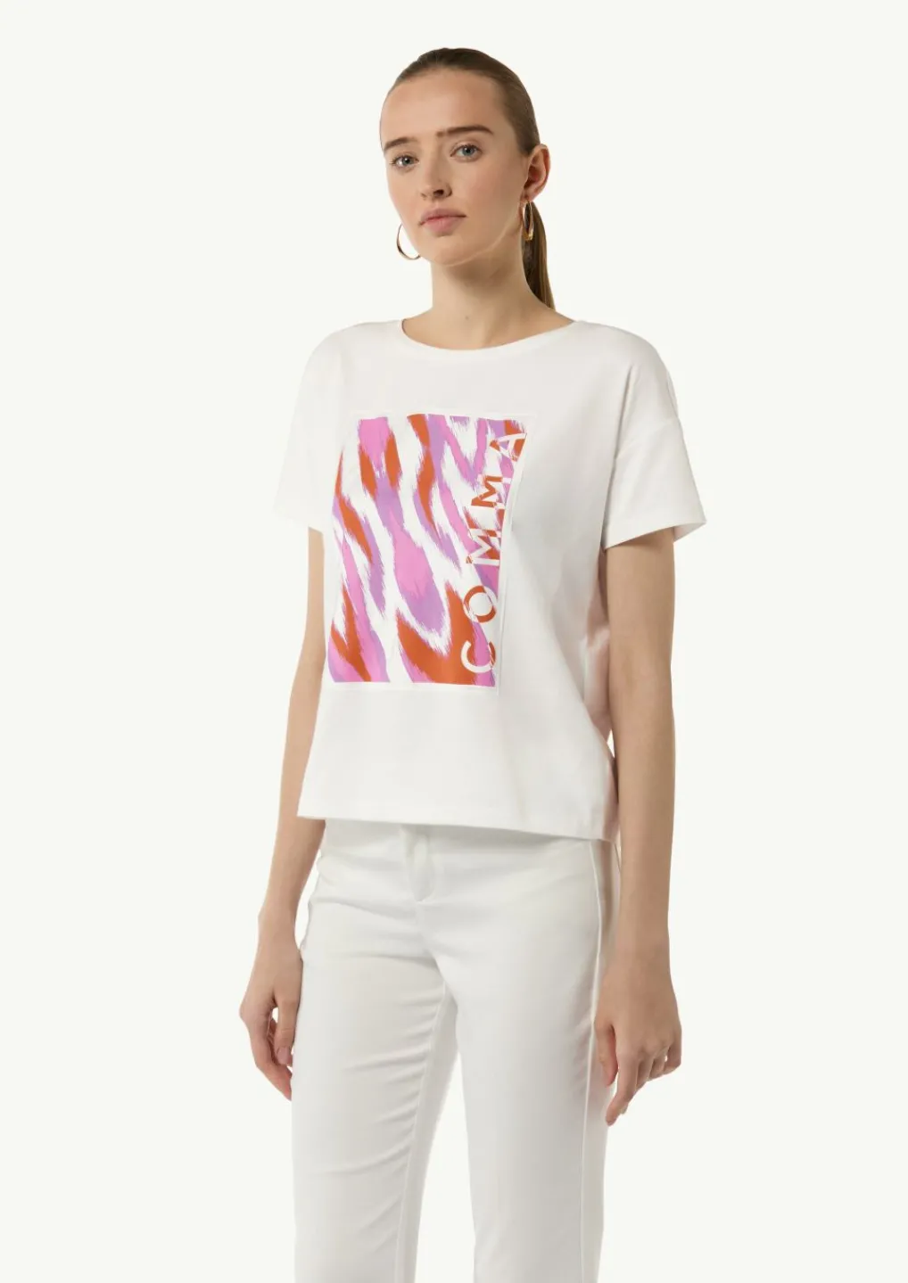 T-Shirt mit Frontprint-Comma Online