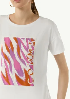T-Shirt mit Frontprint-Comma Online