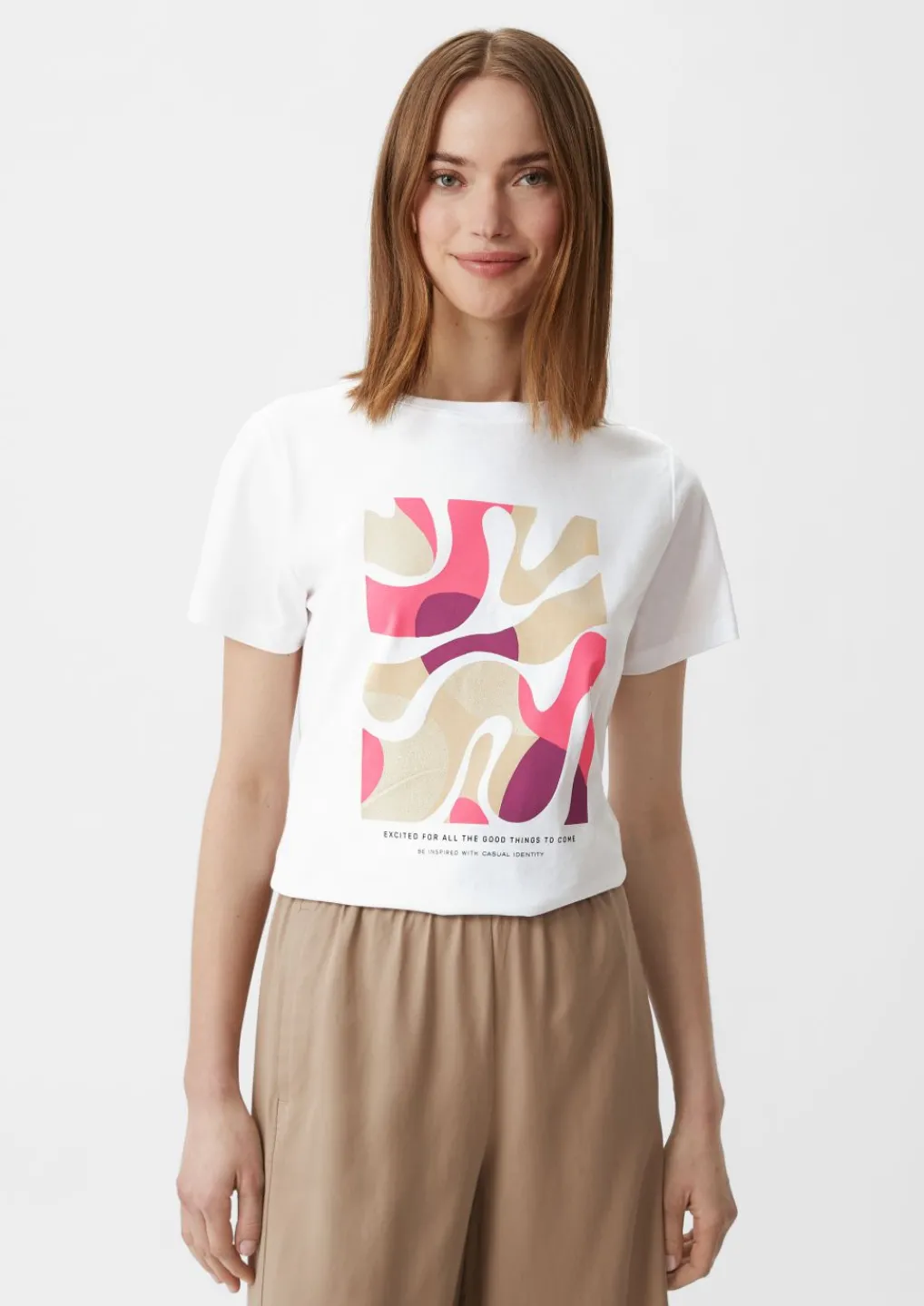 T-Shirt mit Frontprint-Comma Discount