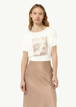 T-Shirt mit Frontprint im Boxy Cut-Comma Clearance