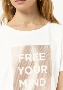 T-Shirt mit Frontprint im Boxy Cut-Comma Clearance