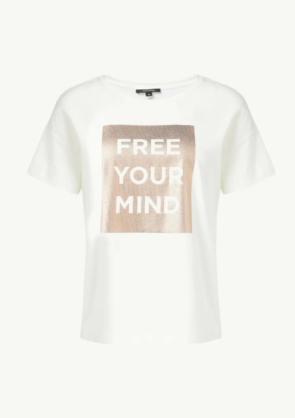 T-Shirt mit Frontprint im Boxy Cut-Comma Clearance