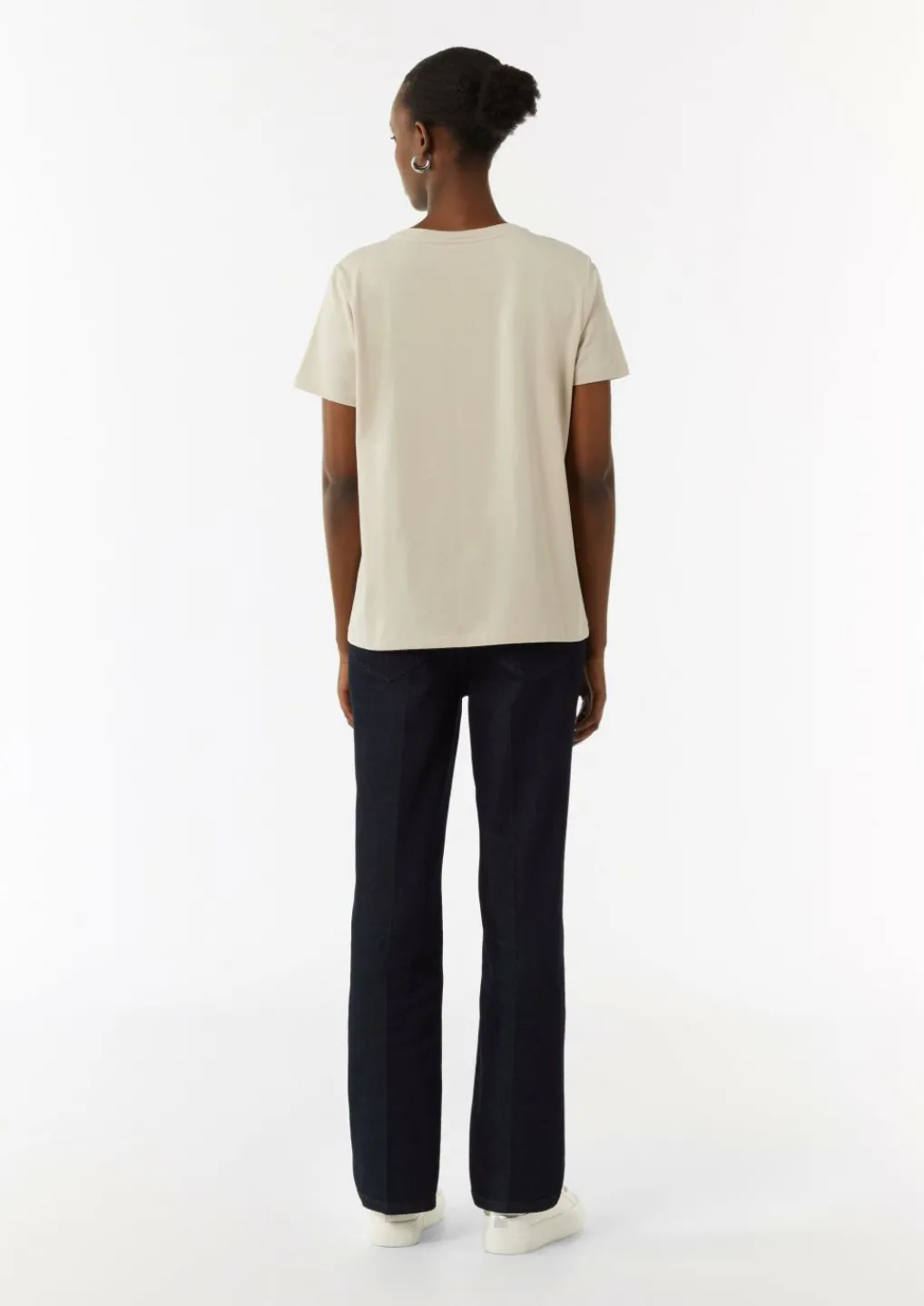 T-Shirt mit Metallic-Frontprint-Comma Outlet