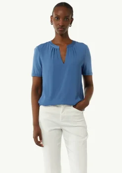 T-Shirt mit Raffung-Comma Online