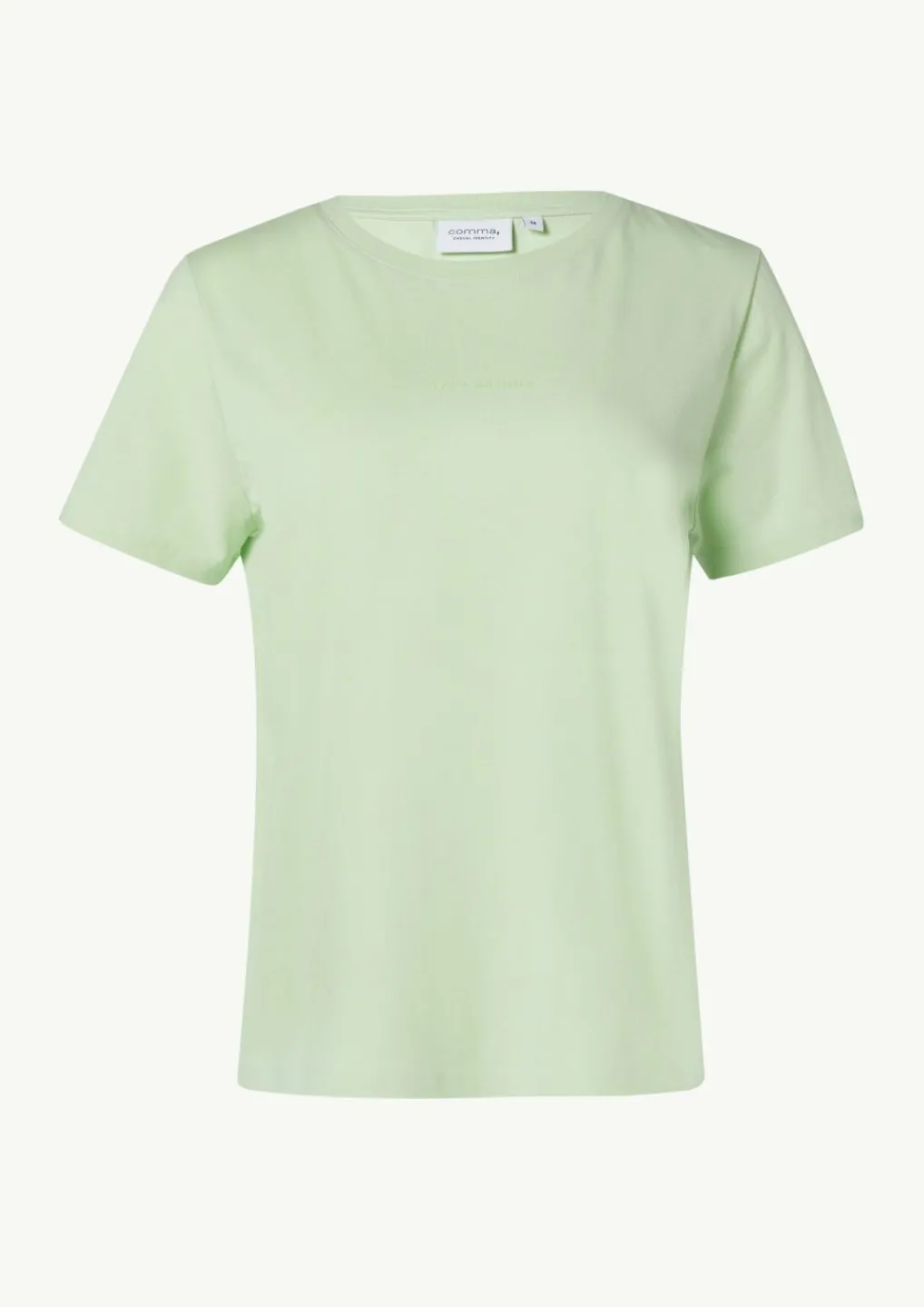 T-Shirt mit Rundhals-Ausschnitt und Front-Print-Comma Clearance