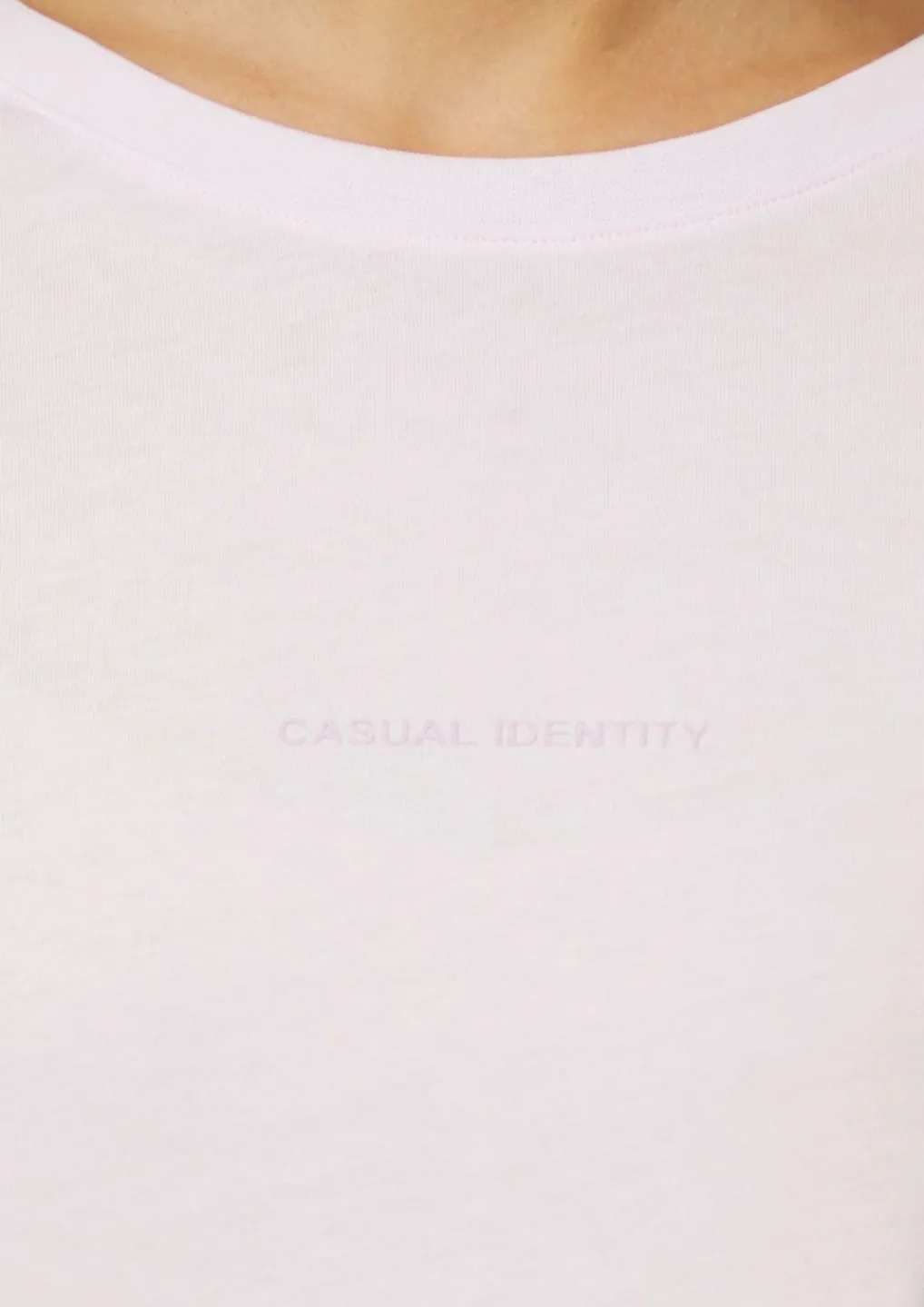T-Shirt mit Rundhals-Ausschnitt und Front-Print-Comma Online