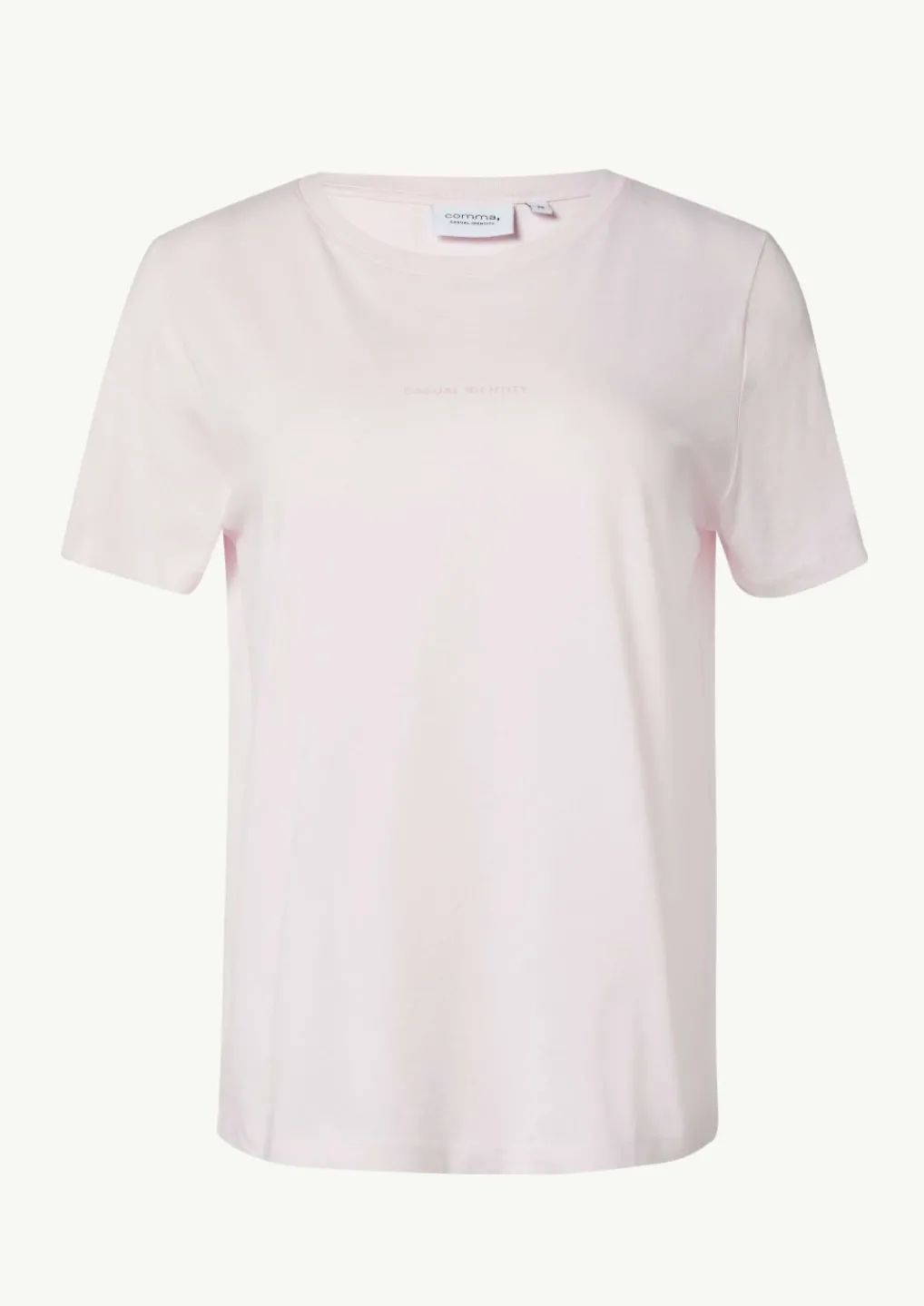 T-Shirt mit Rundhals-Ausschnitt und Front-Print-Comma Online