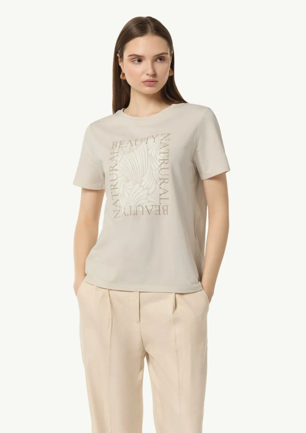 T-Shirt mit Statement-Print-Comma Discount