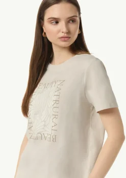 T-Shirt mit Statement-Print-Comma Discount
