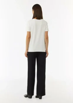 T-Shirt mit Strassapplikation-Comma Fashion