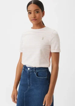 T-Shirt mit Streifen-Comma Fashion