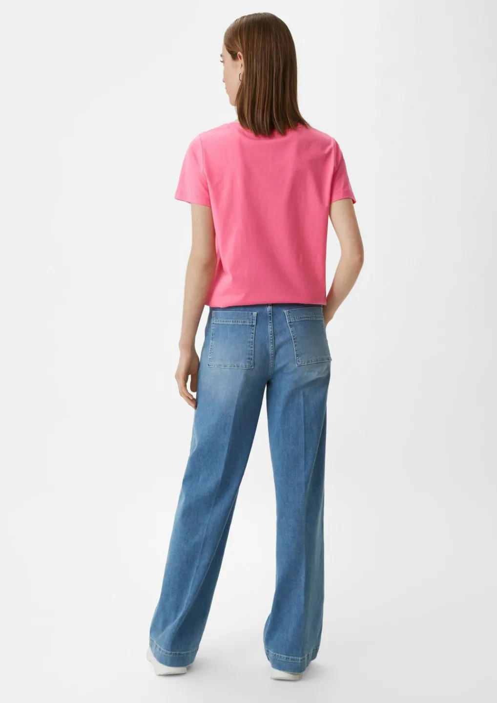 T-Shirt mit V-Ausschnitt-Comma Online