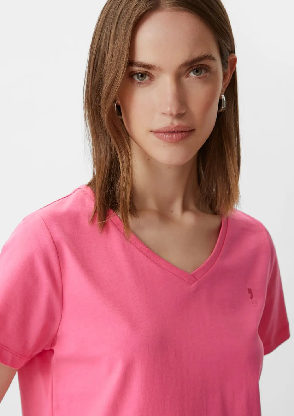 T-Shirt mit V-Ausschnitt-Comma Online