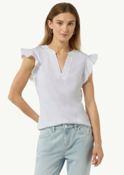 T-Shirt mit Volantärmel-Comma Discount