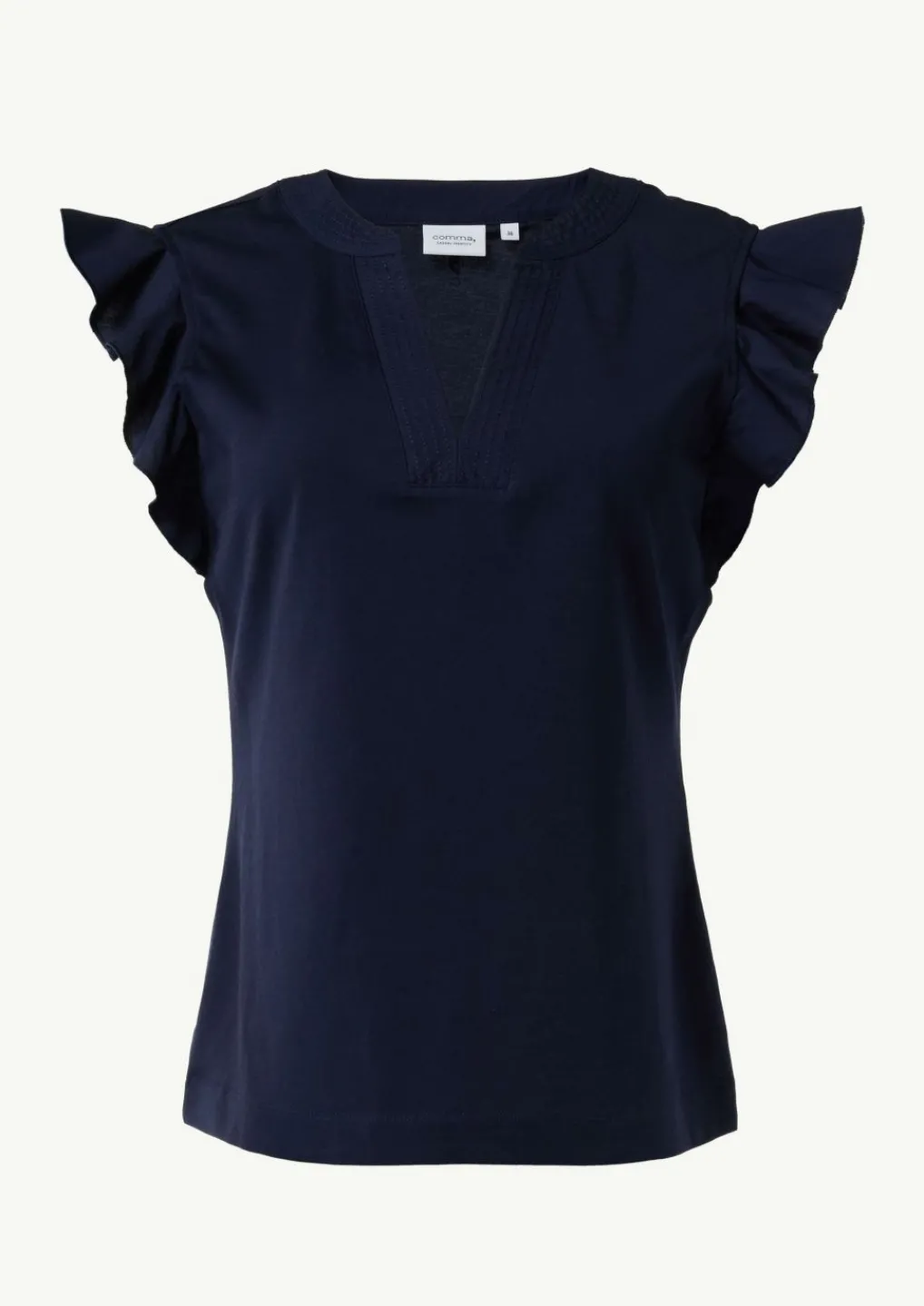T-Shirt mit Volantärmel-Comma Sale