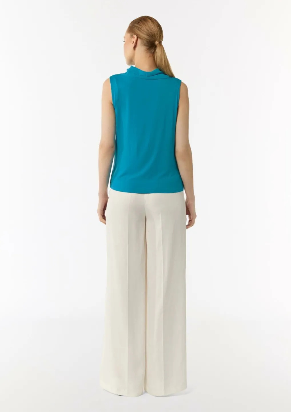 T-Shirt mit Wasserfall-Ausschnitt-Comma Sale