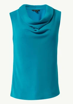 T-Shirt mit Wasserfall-Ausschnitt-Comma Sale