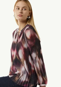 Tunika-Bluse aus plissiertem Chiffon-Comma Best