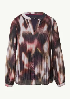 Tunika-Bluse aus plissiertem Chiffon-Comma Best