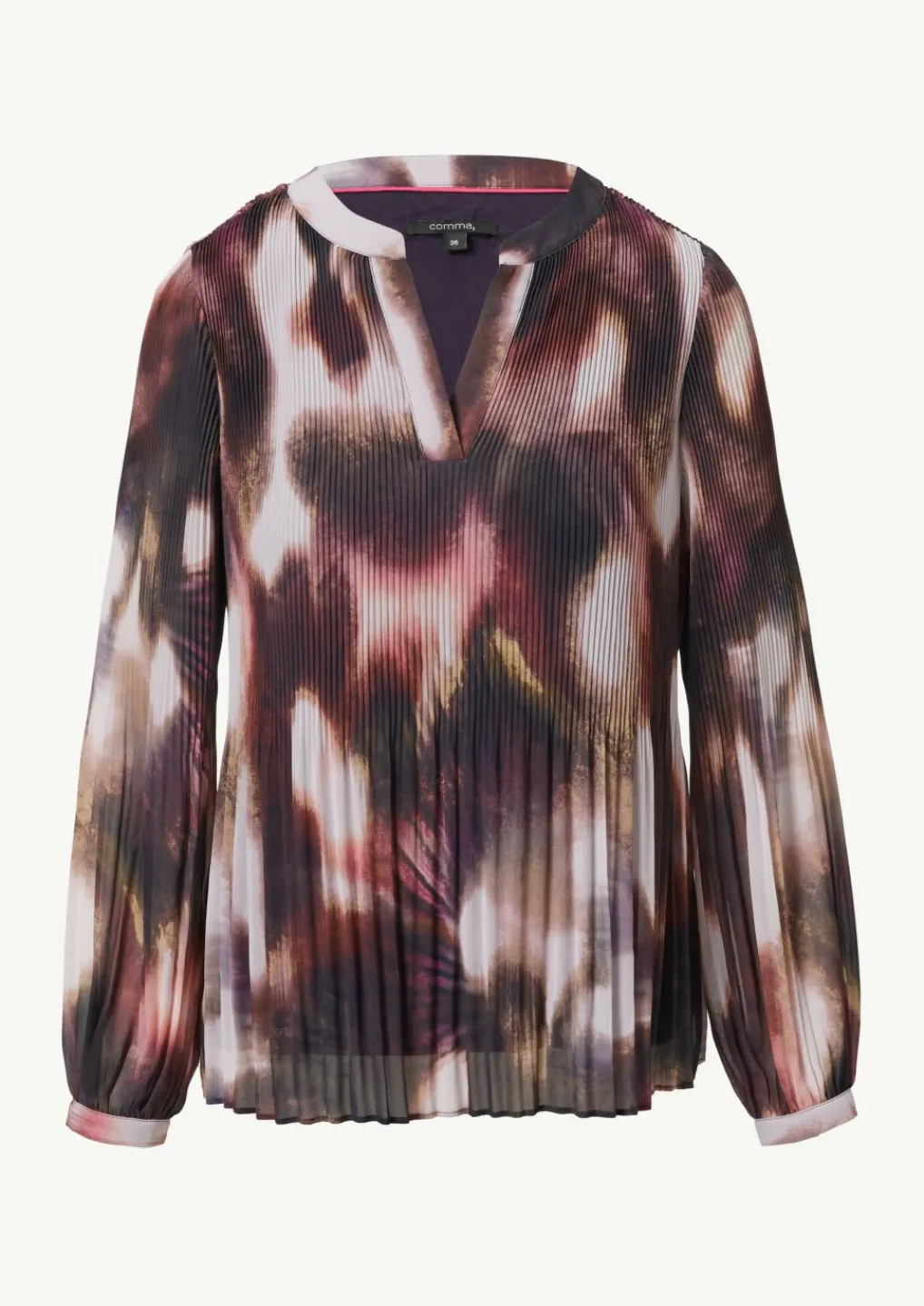 Tunika-Bluse aus plissiertem Chiffon-Comma Best