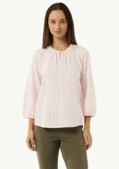 Tunika-Bluse aus Streifen-Jacquard-Comma Online