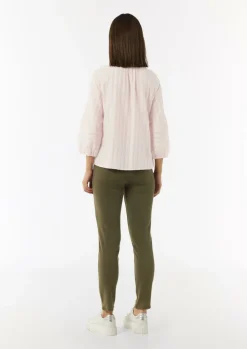 Tunika-Bluse aus Streifen-Jacquard-Comma Online